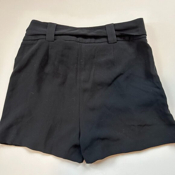 H&M Black Paperbag Shorts NWT - Tailored Black Shorts with Belt - Picture 5 of 9
